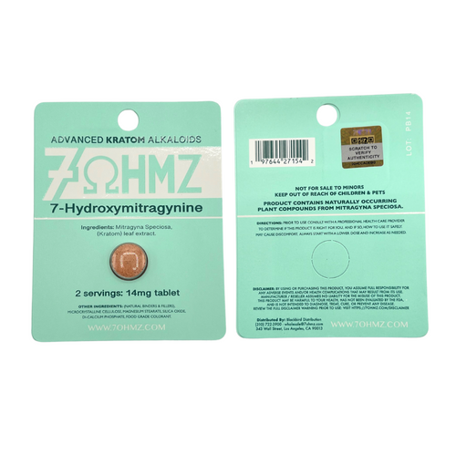 7Ohmz Kratom Tablets 14mg - 1 Pack