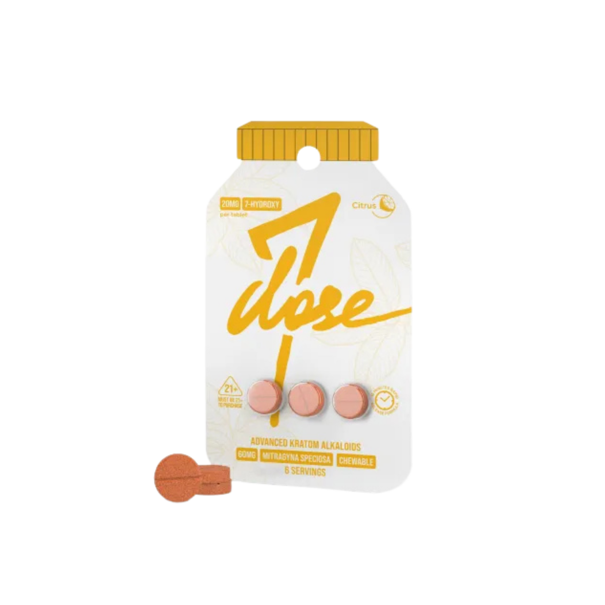 7DOSE 7-OH Kratom Chewable Tablets – 3ct 20mg