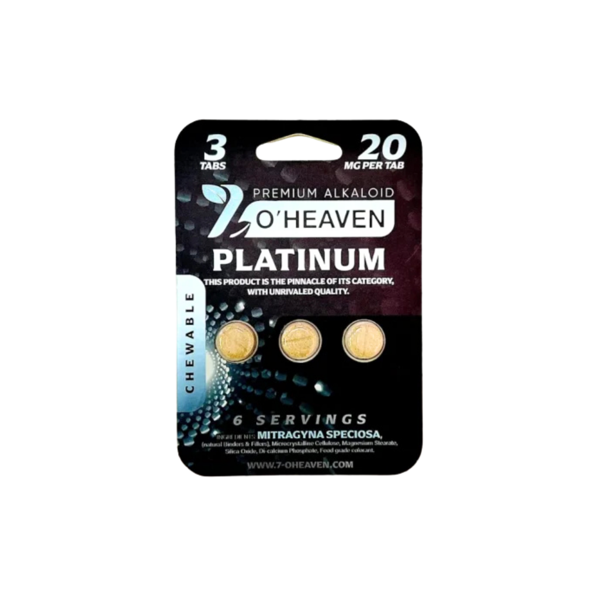 7 O'Heaven Platinum Kratom 7-OH Extract Tablets