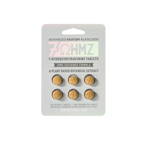 7Ohmz Kratom Tablets Sustained Formula 6ct 28mg