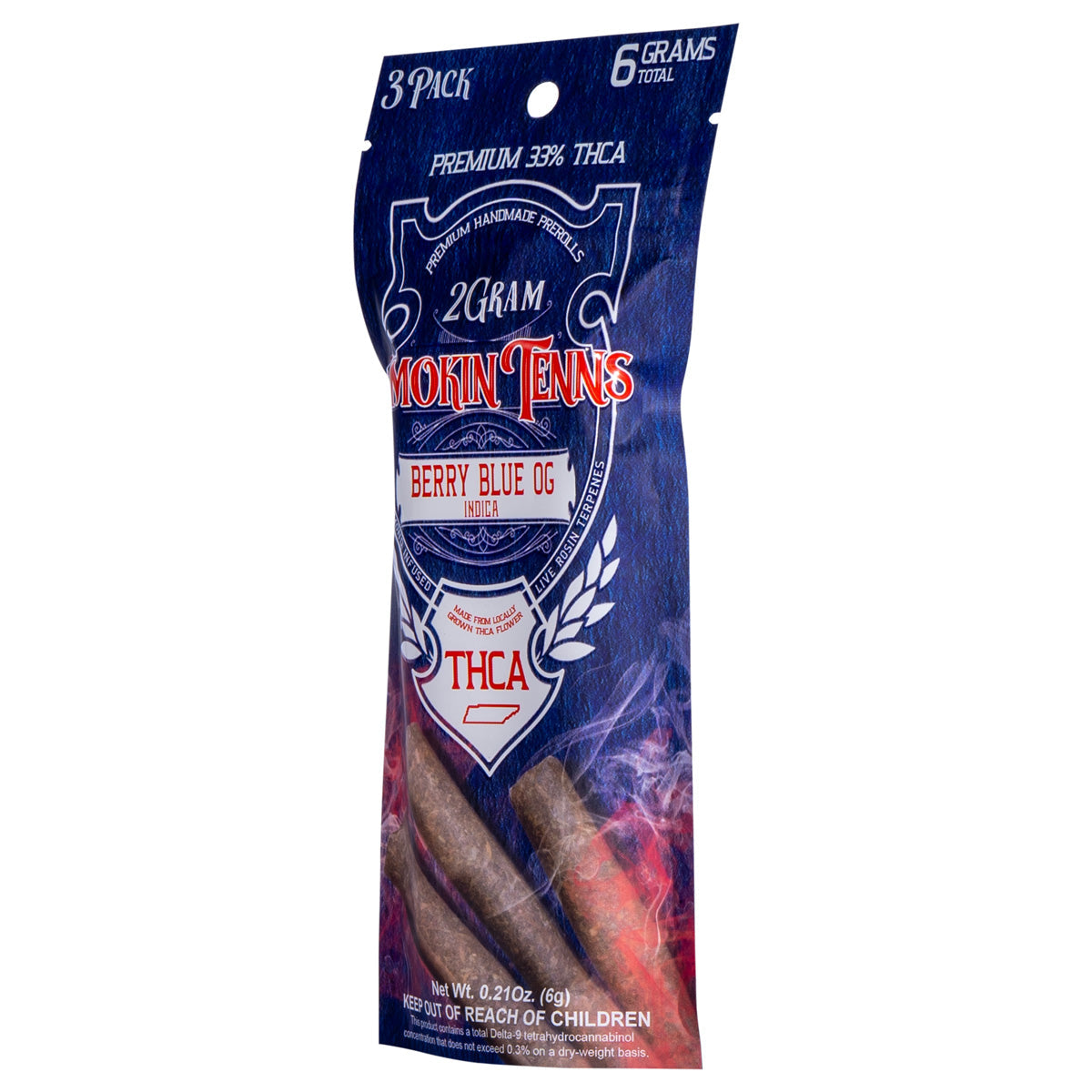 Smokin Tenns - Berry Blue OG THCA Pre-Roll [6G]