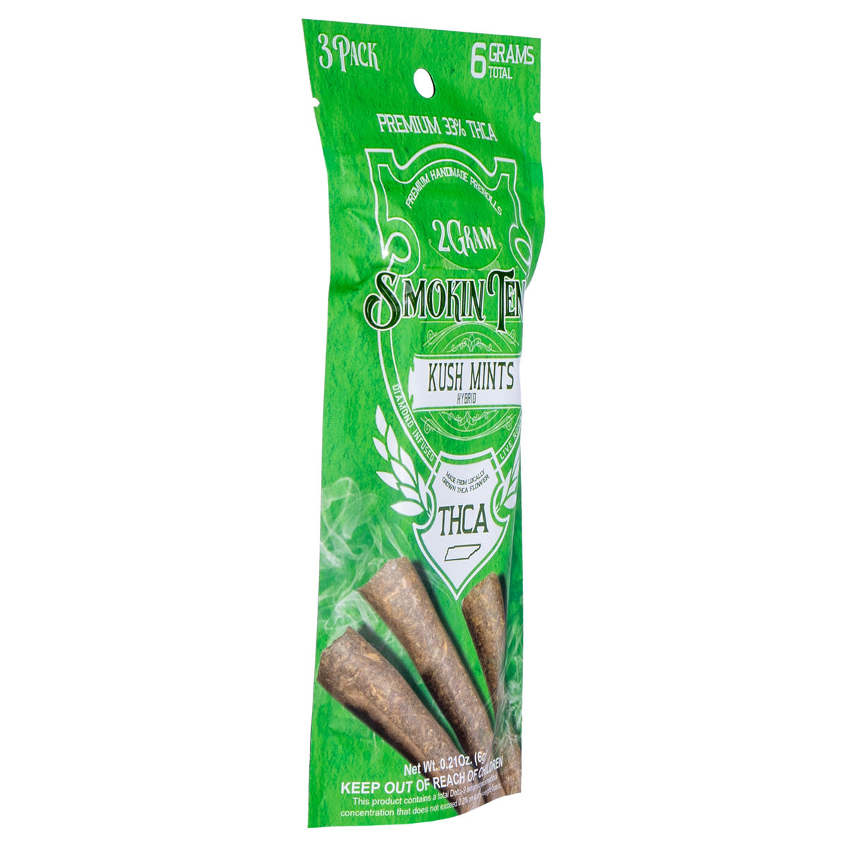 Smokin Tenns - Kush Mints THCA Pre-Roll [6G]