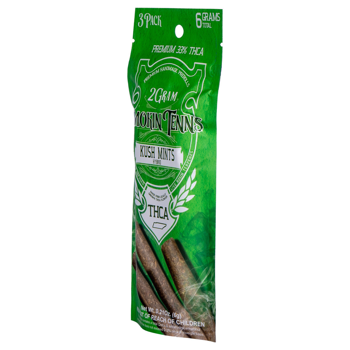 Smokin Tenns - Kush Mints THCA Pre-Roll [6G]