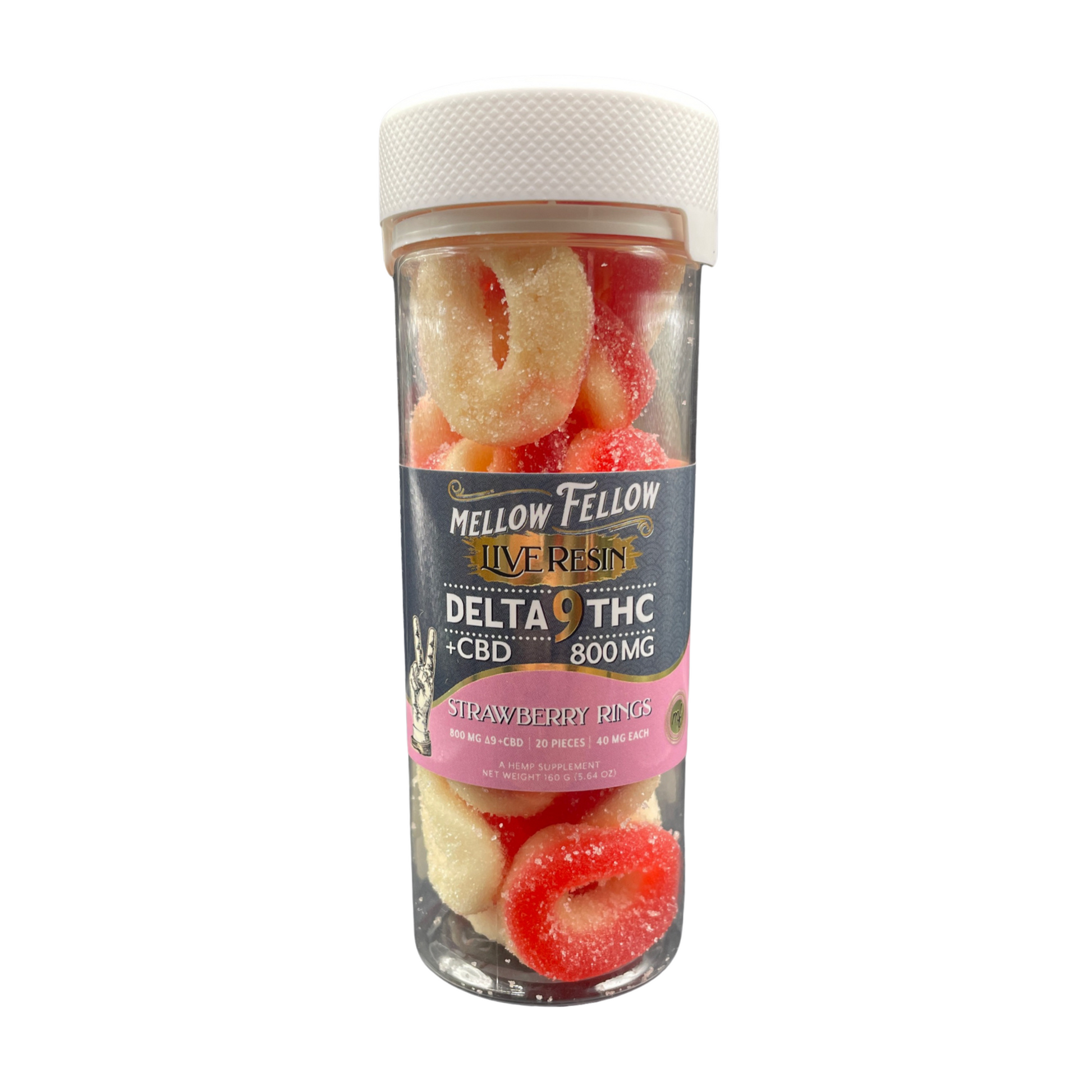 Mellow Fellow Delta 9 THC Gummies 800mg 20ct