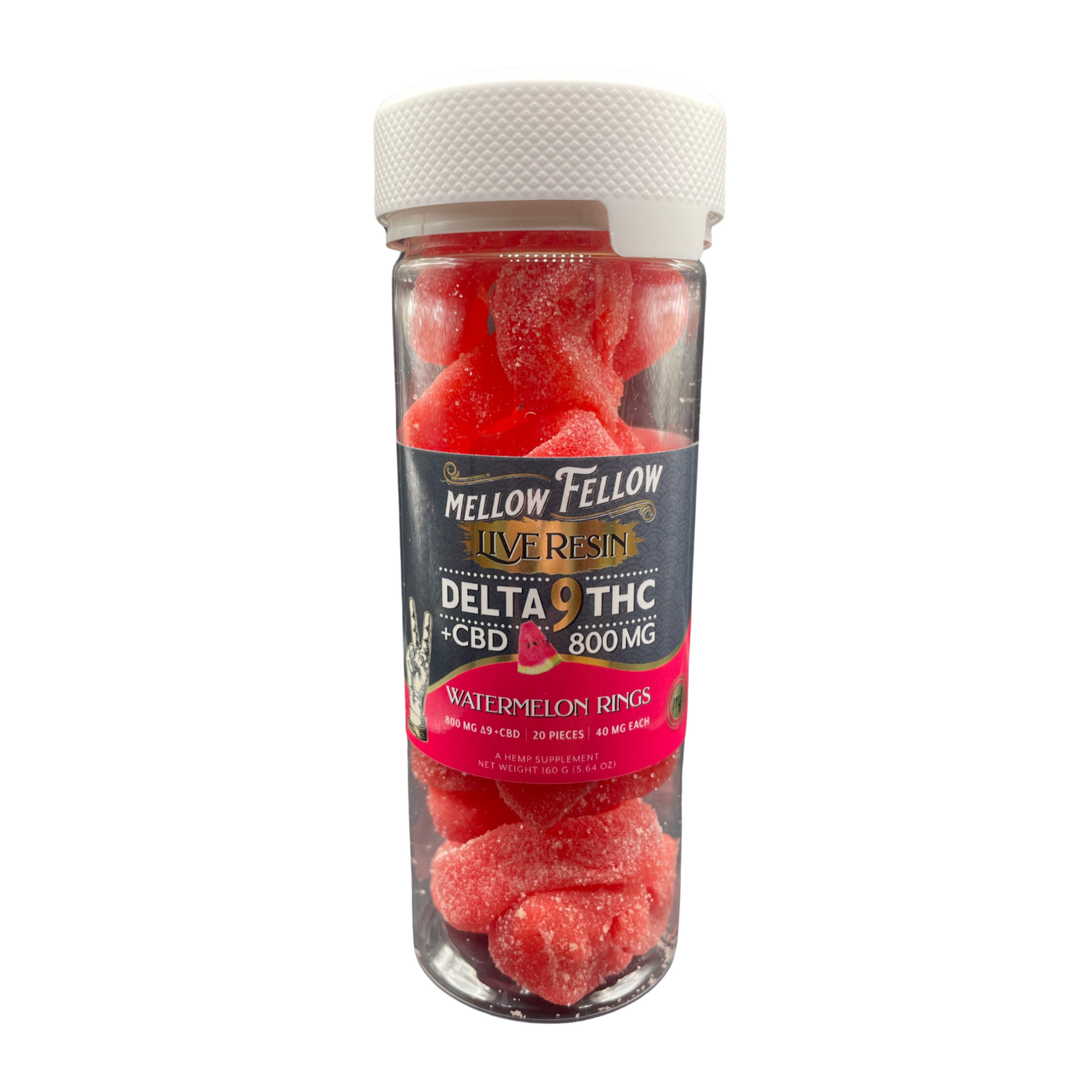 Mellow Fellow Delta 9 THC Gummies 800mg 20ct