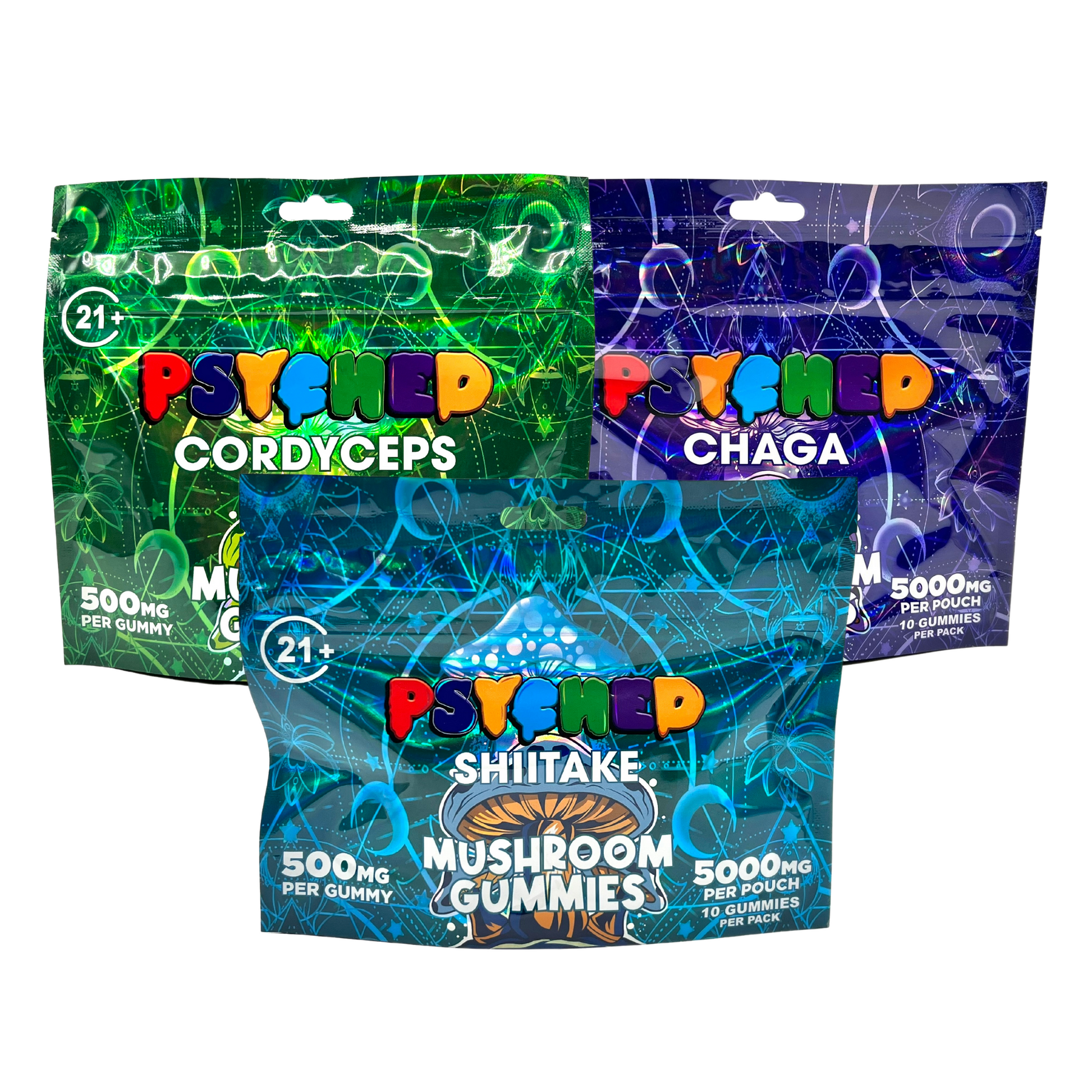 Psyched Mushroom Gummies 5000mg 10/pk