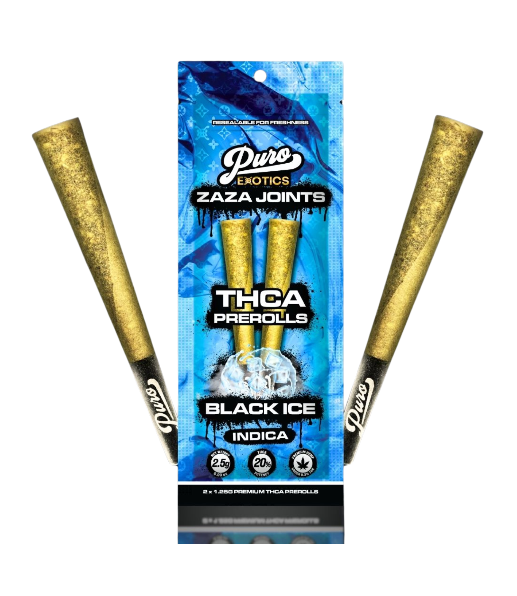 Puro Exotics Zaza Joints THCA Prerolls
