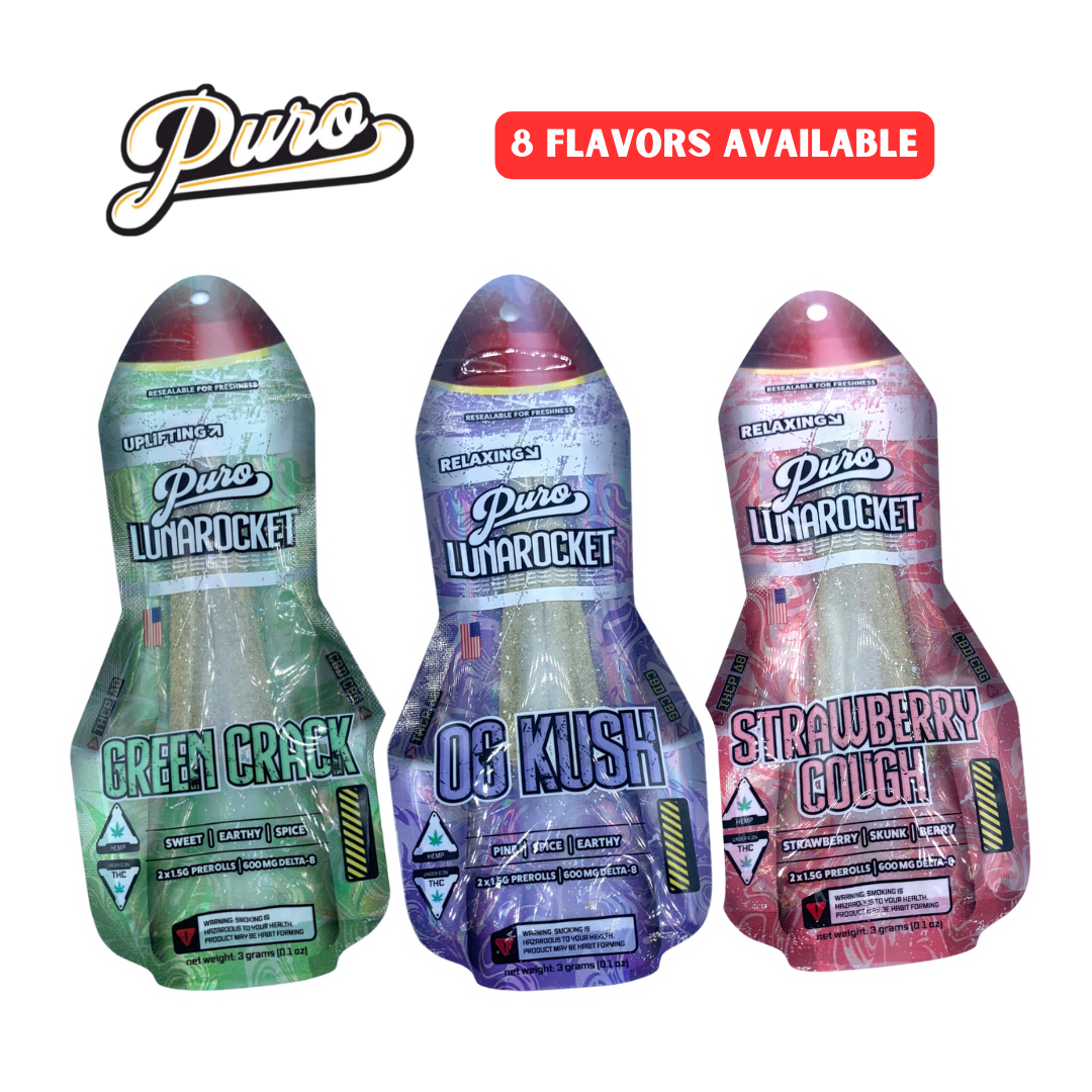 Puro Lunarocket THCP+D8+CBD+CBG 2x1.5g Pre-Rolls