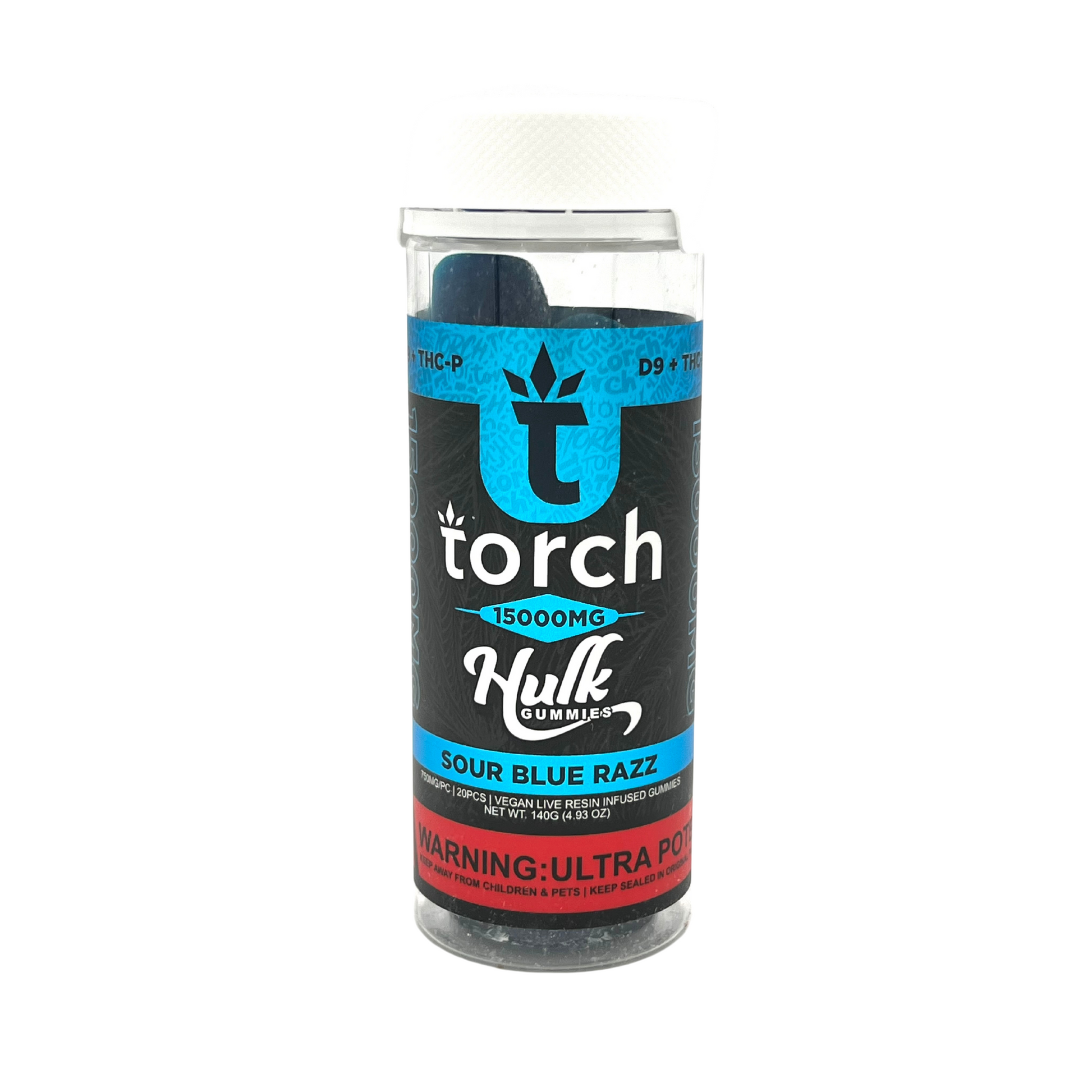 Torch Hulk Gummies 15000mg: D9 + THC-P Gummies
